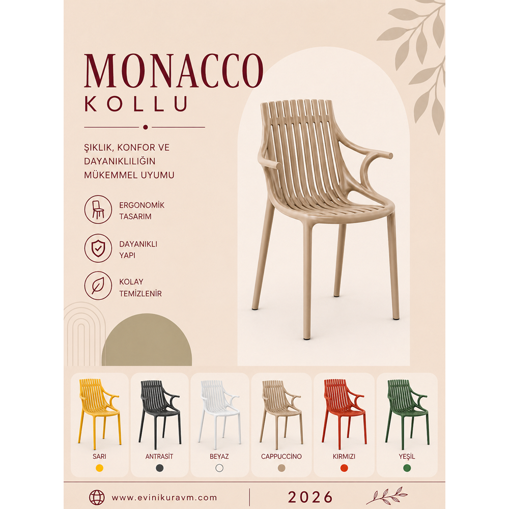 MONACCO KOLLU SANDALYE ( 12 ADET )