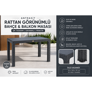 70*120 RATTAN CAMLI MASA