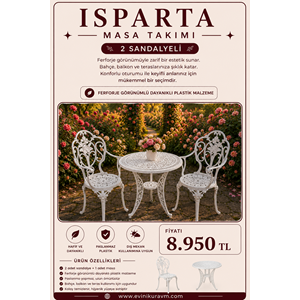 ISPARTA 2 SANDALYELİ MASA TAKIMI