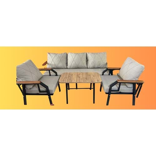 AKD 3LÜ METAL MİRAÇ ÇAY SETİ